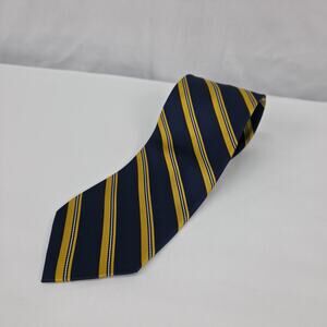 Ties Of Honor United States Navy Silk Necktie Blue Gold Striped Repp Tie